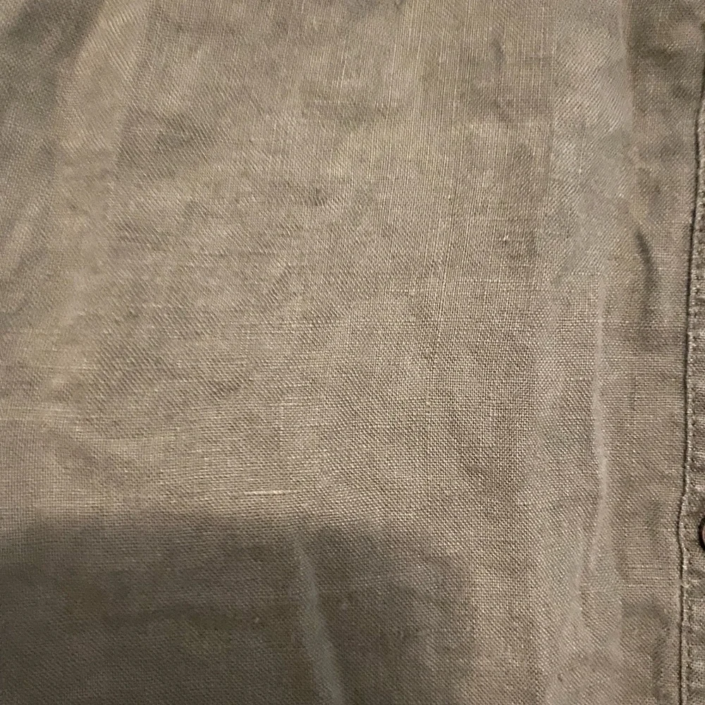 Guess 100% linen Army Green Sleeveless Collared Mini Dress - Picture 4 of 6